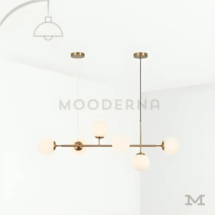 Luminaria Camila Gold con diseño minimalista en fondo blanco.