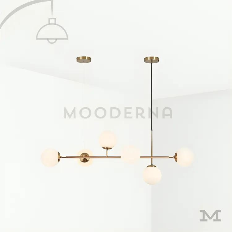 Luminaria Camila Gold en fondo blanco. Luminaria Camila Gold con diseño minimalista en fondo blanco.