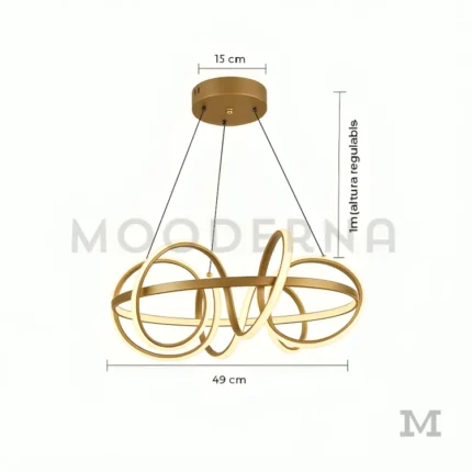 Vista técnica con medidas de 49 cm de diámetro.