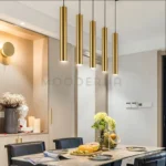 Ambiente moderno con varias Skye Gold sobre una barra.