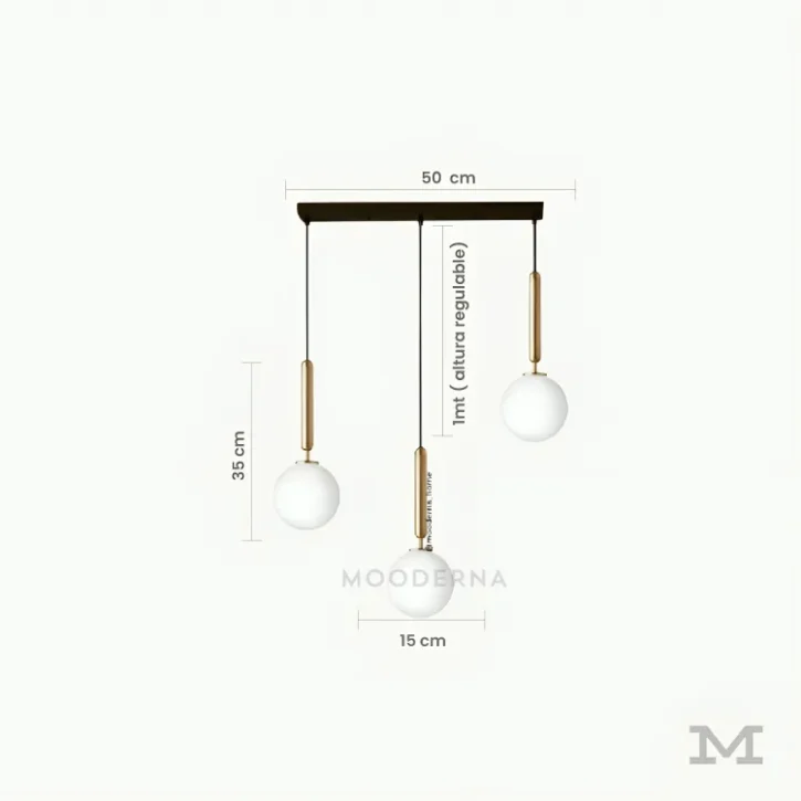 Dimensiones de la Luminaria Daysi Three.