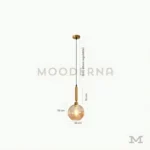 Vista con medidas de alto y diámetro.