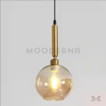 Toma en primer plano del foco LED y acabado satinado.