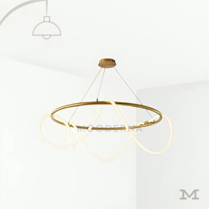 Luminaria Alessandra Gold con fondo blanco.