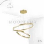 Luminaria colgante Billy Golden sobre fondo blanco.