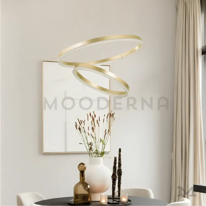 Espacio comedor elegante con toques naturales.