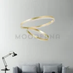 Sala de estar moderna con luminaria Billy Golden.