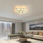 Dormitorio elegante con luminaria Florencia White.