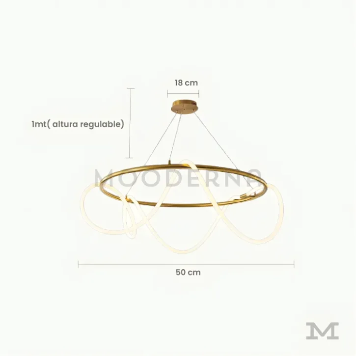 Dimensiones de la Luminaria Alessandra Gold.