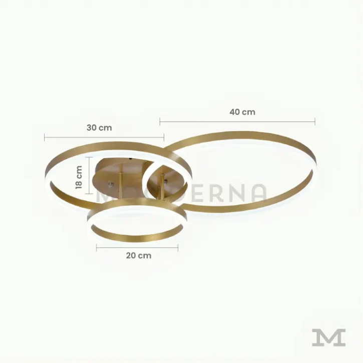 Medidas de la Luminaria Hermes Gold.