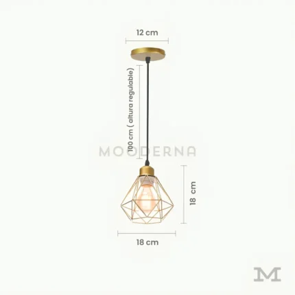 Dimensiones de la Luminaria Regina Gold One.