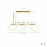 Medidas de la Luminaria Joy Gold colgante de 120 cm.