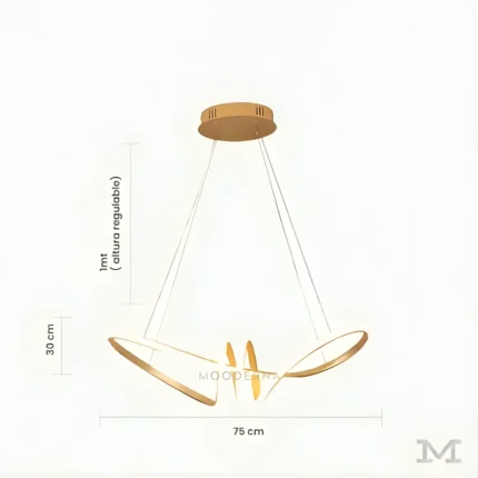 Dimensiones de la Luminaria Madison Gold.