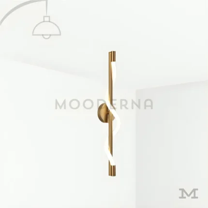 Luminaria Mara Gold de diseño moderno colgante.