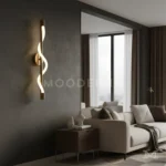 Ambiente decorativo con doble luminaria Mara Gold.