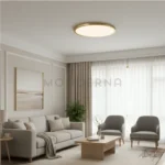 Ambiente con luminaria Lizy Gold en sala o comedor.