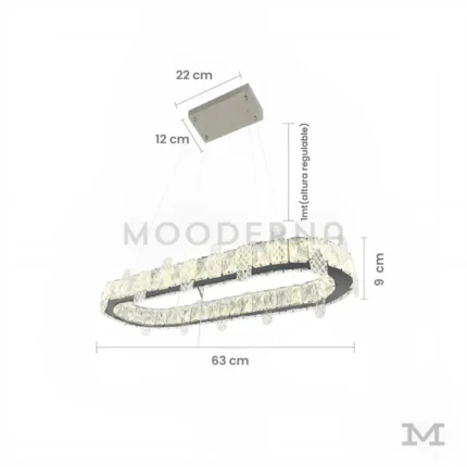 Imagen con dimensiones visibles: altura de 18 cm y diámetro de 58 cm.