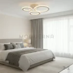 Ubicada en dormitorio con estilo minimalista.
