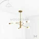 Luminaria Duna Gold sobre fondo blanco.