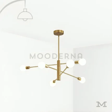 Luminaria Duna Gold sobre fondo blanco.