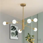 Detalle de uno de los focos y acabado satinado.