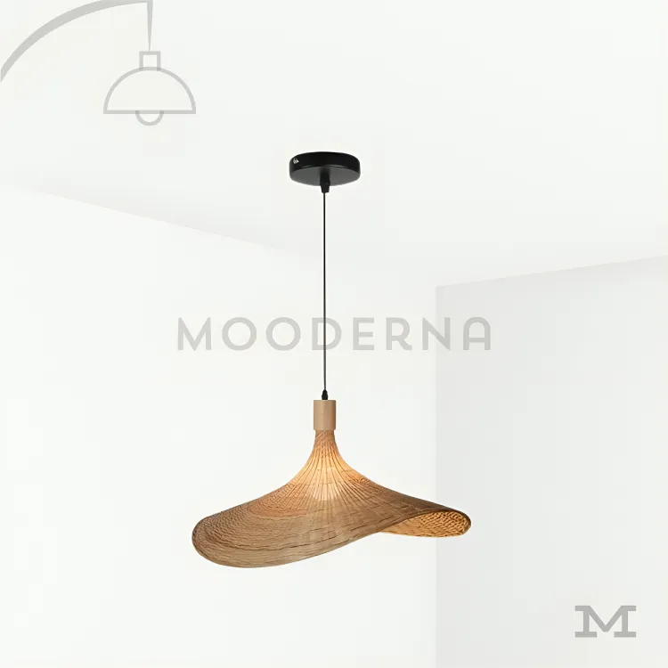 Diseño moderno y elegante de aros dorados flotantes Luminaria Mabel Gold sobre fondo blanco