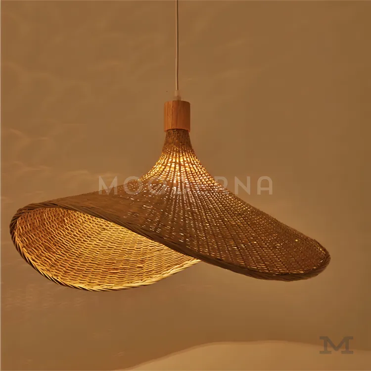 Aros dorados satinados con luz integrada Plano cerrado de la luminaria mostrando textura y LED