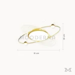 Luminaria Eclipse Gold con medidas visibles. Presenta un diámetro de 30 cm y altura de 10 cm, mostrando proporciones reales del diseño. Ideal para planificación de instalación en habitaciones o salas modernas con iluminación equilibrada.