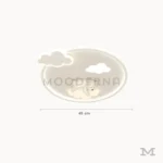 Sunny Bear con medidas exactas de 45 cm de diámetro, ideal para habitaciones infantiles que requieren buena iluminación general.