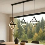 Valeria Black instalada en comedor amplio, ofreciendo iluminación eficiente y bien distribuida para áreas de 14 a 18 m², ideal para espacios sociales.