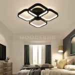 Samira Black instalada en habitación, proporcionando una iluminación uniforme y confortable que acompaña el descanso sin generar deslumbramiento.