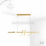 Rose Gold en fondo blanco, mostrando su diseño lineal con curvas orgánicas y acabado dorado satinado, ideal para aportar elegancia contemporánea y sofisticación visual.