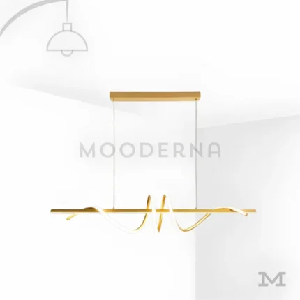 Rose Gold en fondo blanco, mostrando su diseño lineal con curvas orgánicas y acabado dorado satinado, ideal para aportar elegancia contemporánea y sofisticación visual.