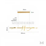 Rose Gold con medidas reales, destacando su diámetro de 100 cm y altura de 20 cm, con sistema de altura regulable hasta 1 metro para una instalación precisa sobre mesas de comedor amplias.