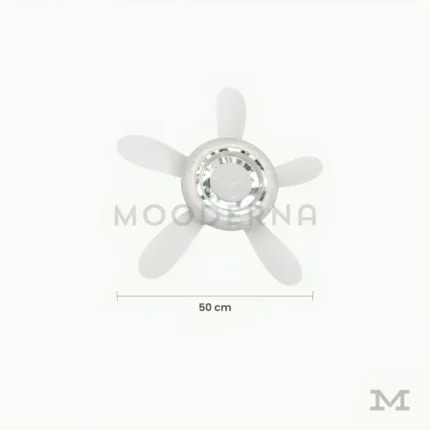 Lurey White con medidas referenciales, mostrando su diámetro de 50 cm y altura de 14 cm.