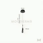 Amelux Black con medidas referenciales, mostrando su altura de 30 cm y altura regulable hasta 1 metro.