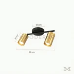 Aronia Black and Gold con medidas referenciales, mostrando su diámetro de 30 cm y altura de 10 cm.