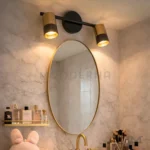 Aronia Mix en baño, destacando la orientación ajustable de sus focos.