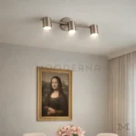 Noeimira Plata instalada en habitación, aportando iluminación puntual y ambiente moderno.