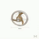 Yvonne Gold con medidas referenciales, mostrando su diámetro de 50 cm y altura de 14 cm.