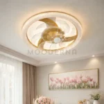 Yvonne Gold instalada en sala, complementando el espacio con luz LED y ventilación eficiente.