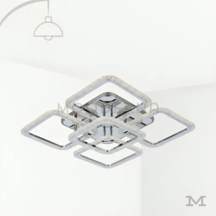 Carmina Gold en fondo blanco, resaltando su diseño geométrico moderno en acabado dorado satinado.