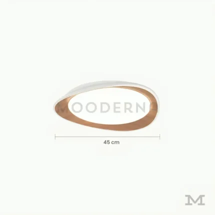 Olivia con medidas referenciales, mostrando su diámetro de 45 cm y altura de 6 cm.