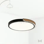 Amelia en fondo blanco, resaltando su diseño circular de perfil delgado con acabado moderno y luz LED integrada.