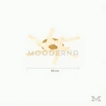 Lily Gold con medidas referenciales, mostrando su diámetro de 55 cm y altura de 6 cm.