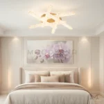 Lily Gold instalada en habitación, generando un ambiente cálido y armonioso.