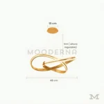 Grace Gold con medidas referenciales, mostrando su diámetro de 48 cm y altura regulable hasta 1 metro.