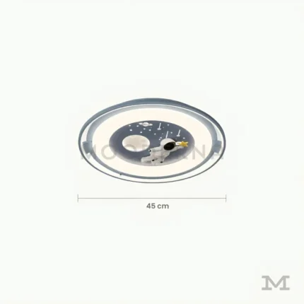 William con medidas referenciales, mostrando su diámetro de 45 cm y altura de 12 cm.