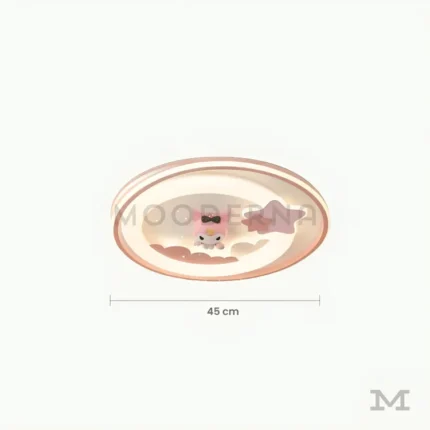 Helena Pink con medidas referenciales, mostrando su diámetro de 45 cm y altura de 12 cm.