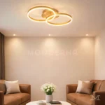 Katianna Gold en sala mostrando su iluminación ambiental y diseño moderno.